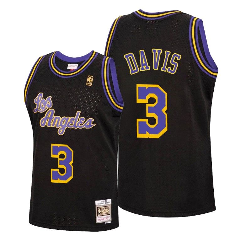 Men's Los Angeles Lakers Anthony Davis #3 NBA 2020 Reload Classic Black Basketball Jersey ROD0783KE